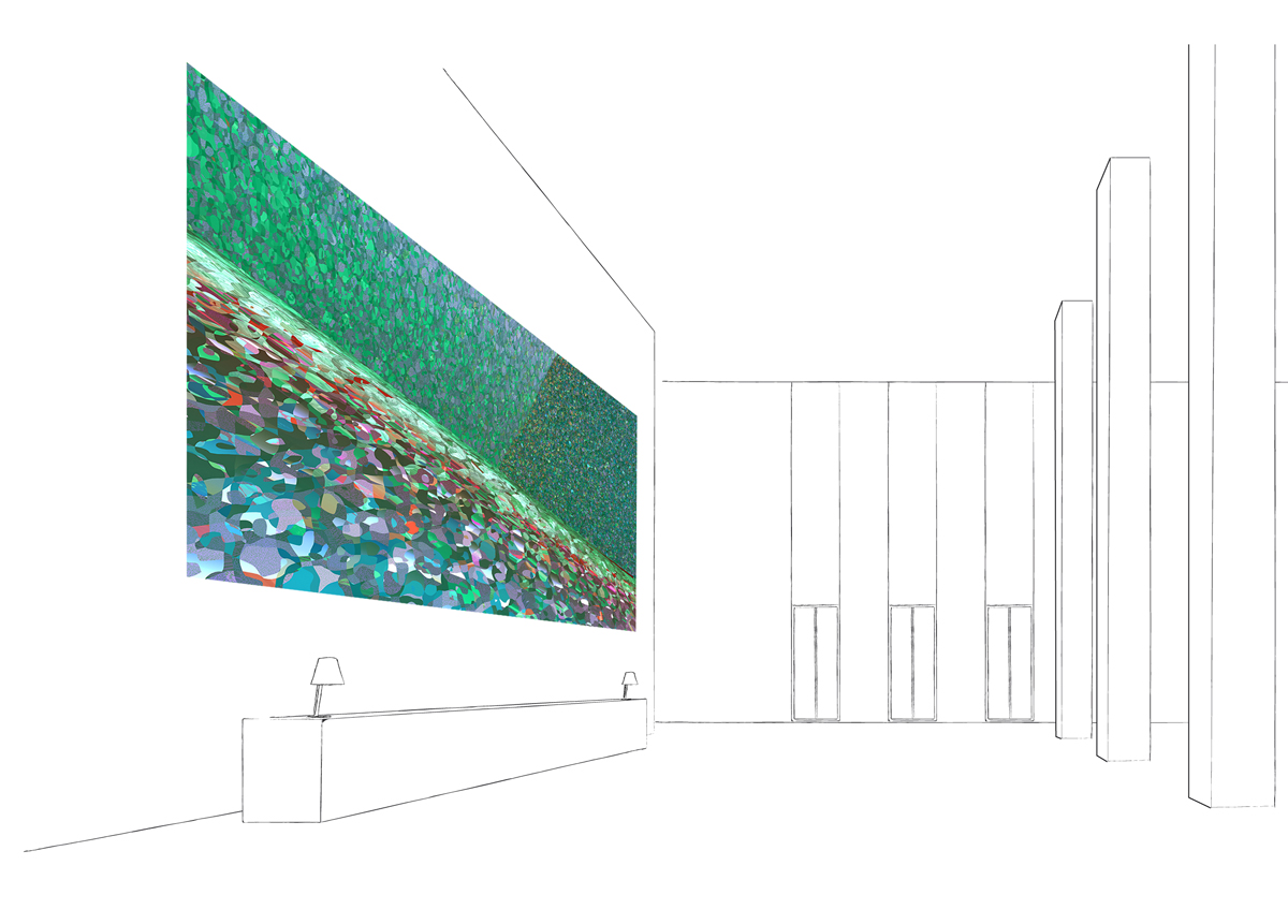 Flakes - Projet de fresque en papier-peint